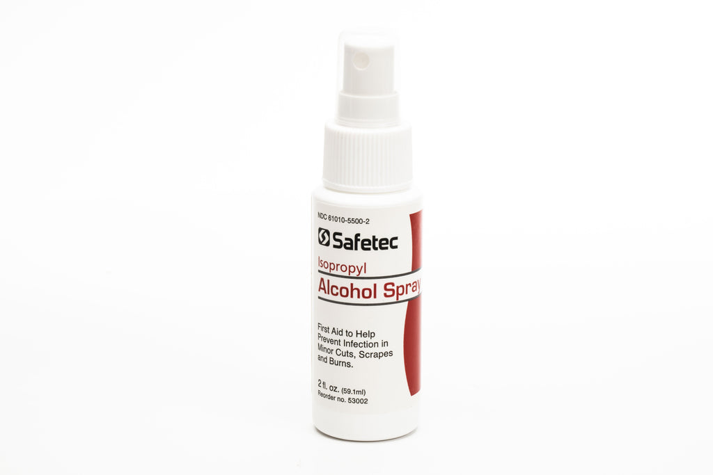Safetec 53002 First Aid Isopropyl Alcohol Spray 2 oz Bottles